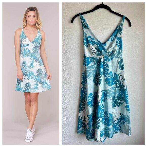 NWOT Patagonia Amber Dawn Jersey Dress in Tarkine Fern:Tasmanian Teal - Size S - Picture 1 of 14